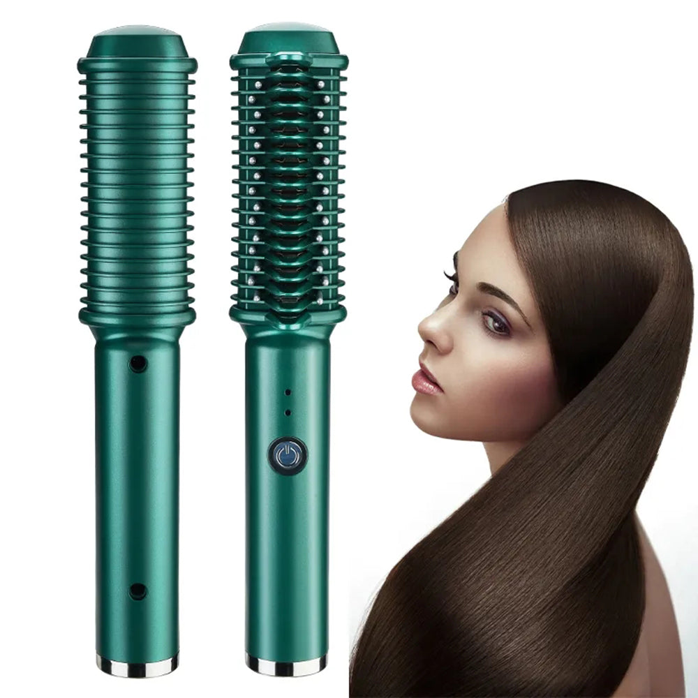Curvolux - Dual-Purpose Electric Hair Comb for Curling & Straightening
