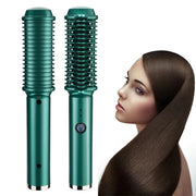 Curvolux - Dual-Purpose Electric Hair Comb for Curling & Straightening