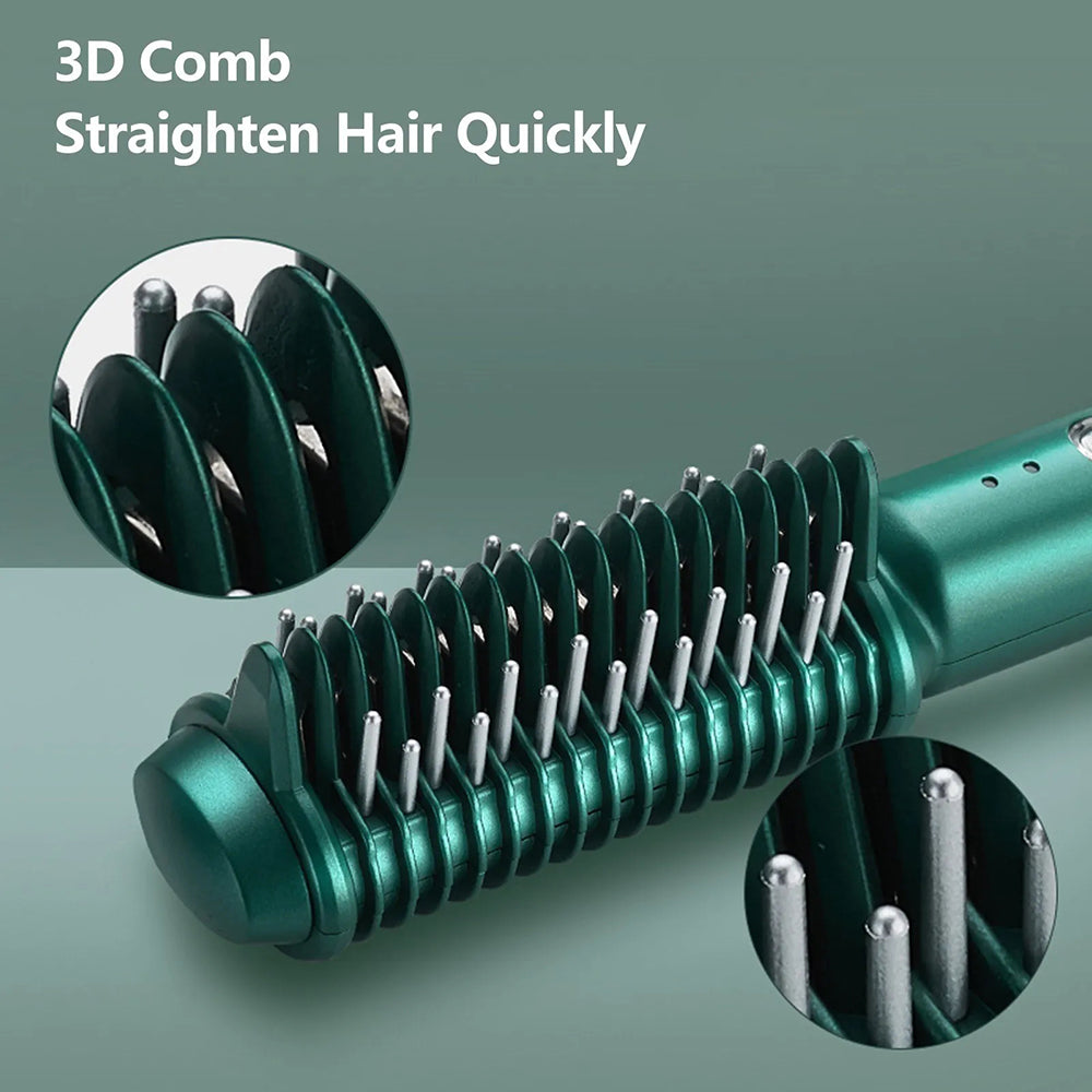 Curvolux - Dual-Purpose Electric Hair Comb for Curling & Straightening