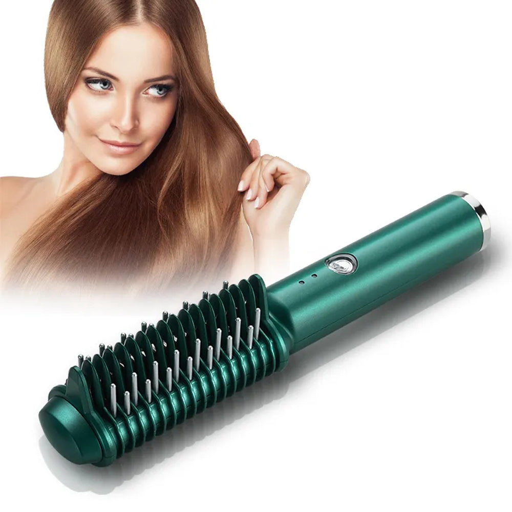 Curvolux - Dual-Purpose Electric Hair Comb for Curling & Straightening